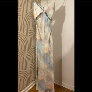 Pastel Tie Dye Dress with Cut-Outs